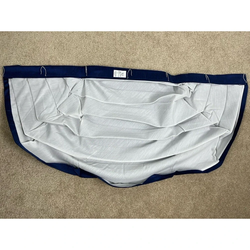 NOS 3 Set JCPenney Supreme 3pc Swag & Cascade Retro Set Blue 50” Window USA Made